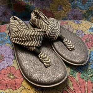 Sanuk Yoga Sling 2 Sandals - black and white striped